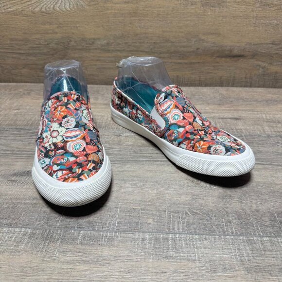 Sperry Canvas Floral Print Slip On Sneakers Women's Size 7.5 - Picture 6 of 7